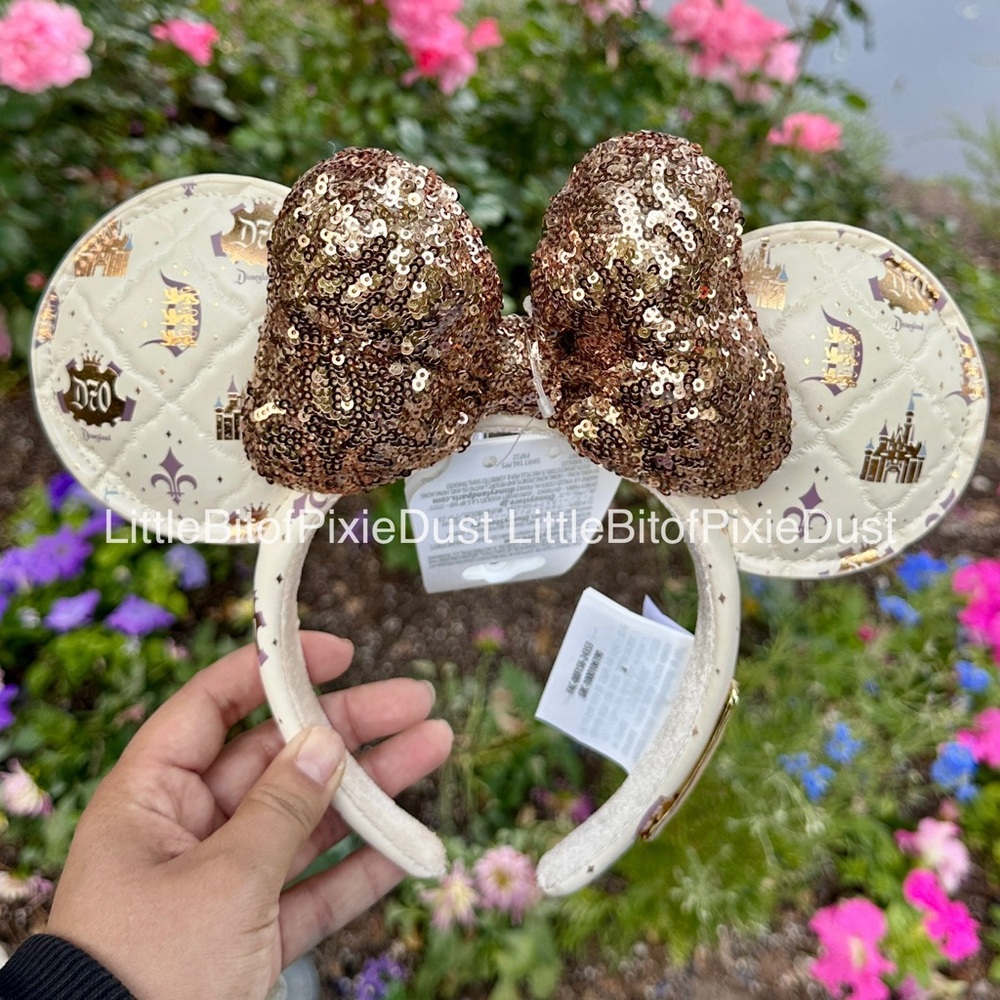 Disney Parks Disneyland 70th Anniversary Celebration Mickey Gold Ear Headband